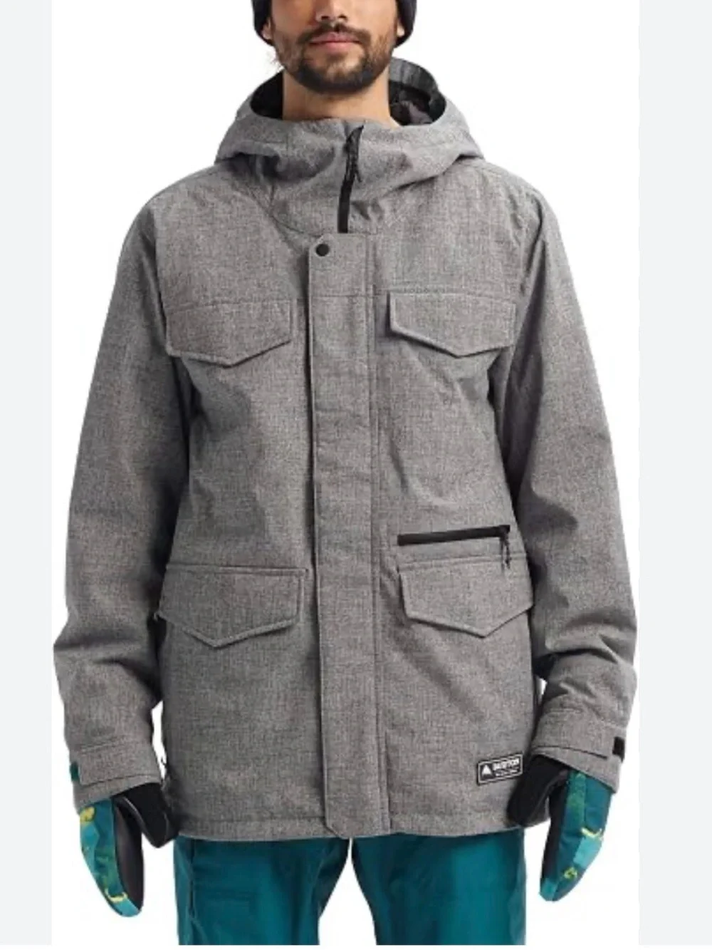 Burton Covert Snowboard Jacket Gray  Size Medium Men’s